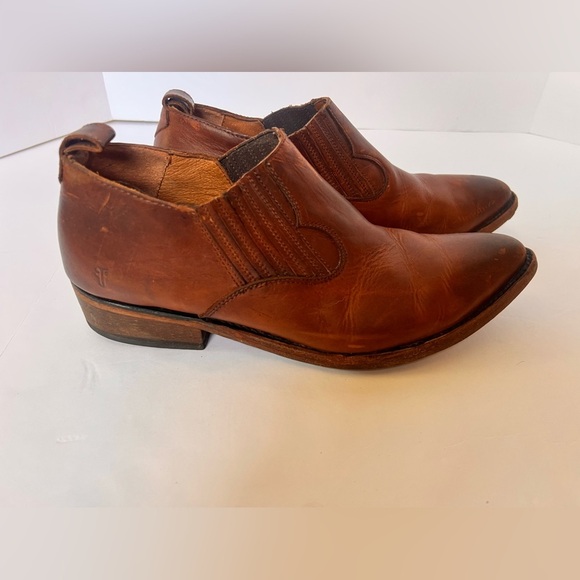 Frye Leather Booties "Billy Shootie” Chestnut color Size 10 - Picture 5 of 14